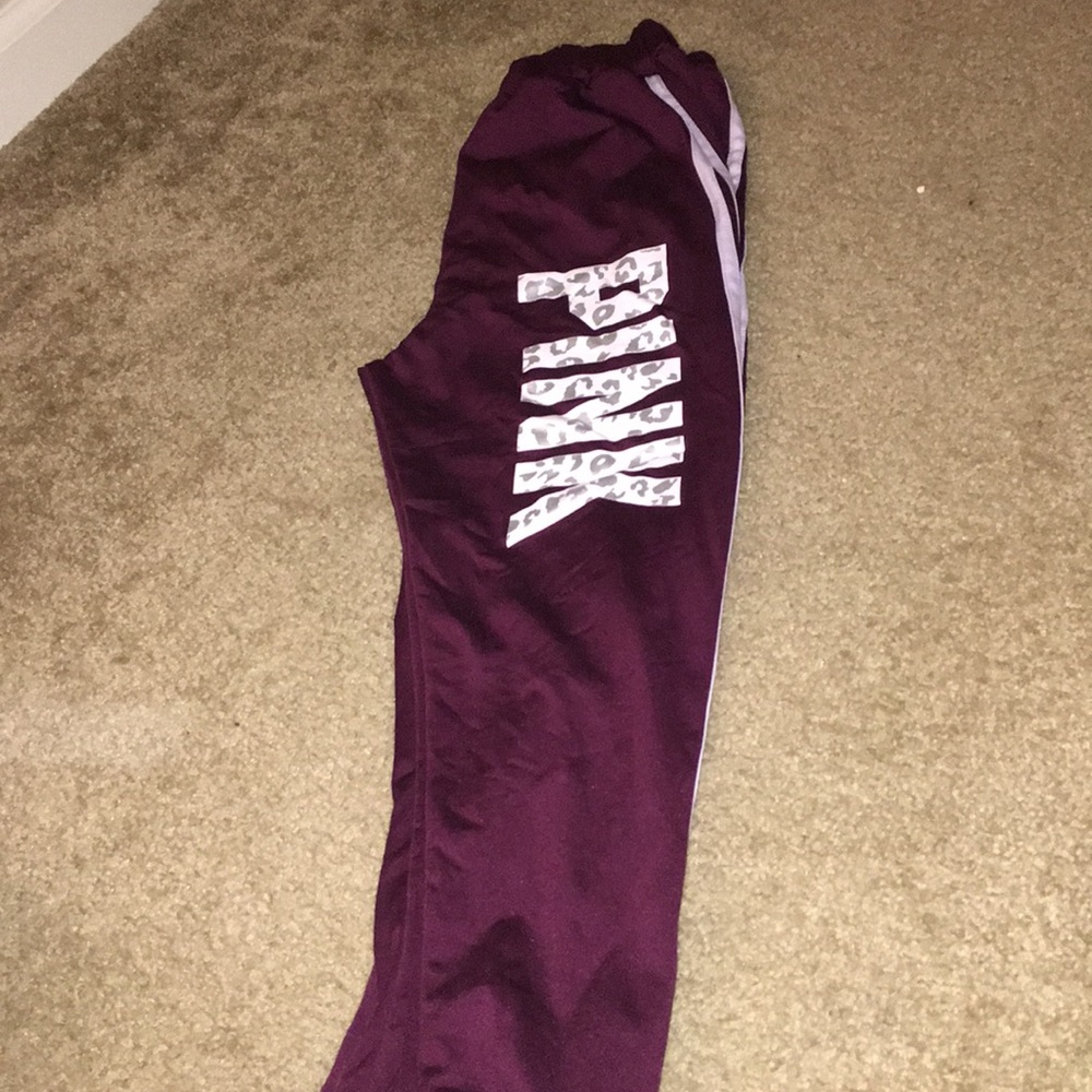 Pink burgundy joggers